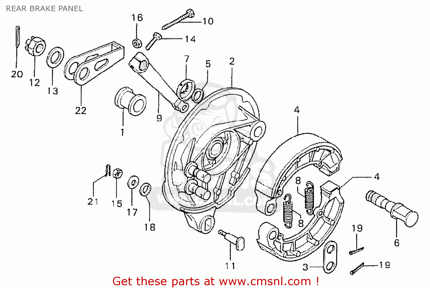 Honda CB750K6 FOUR GERMANY REAR BRAKE PANEL buy REAR BRAKE PANEL
