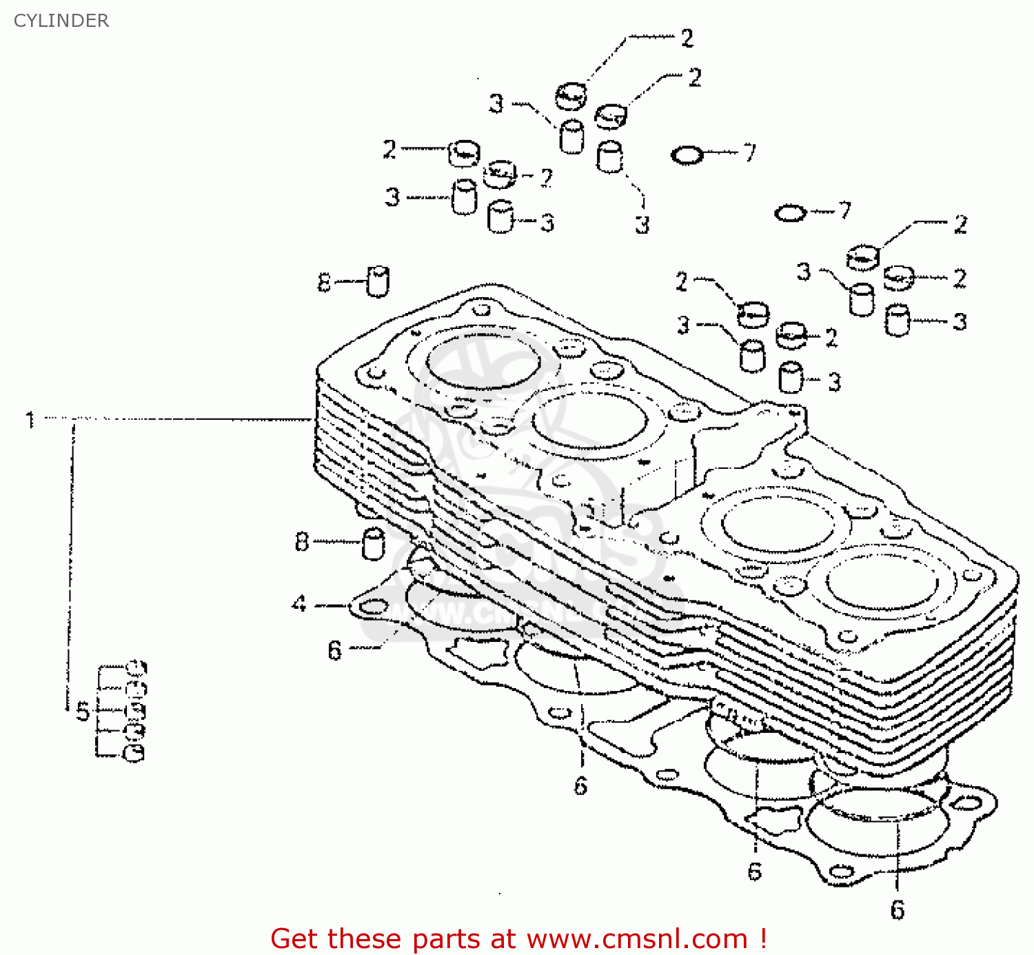 Honda CB750P7 CANADA CYLINDER - buy CYLINDER spares online