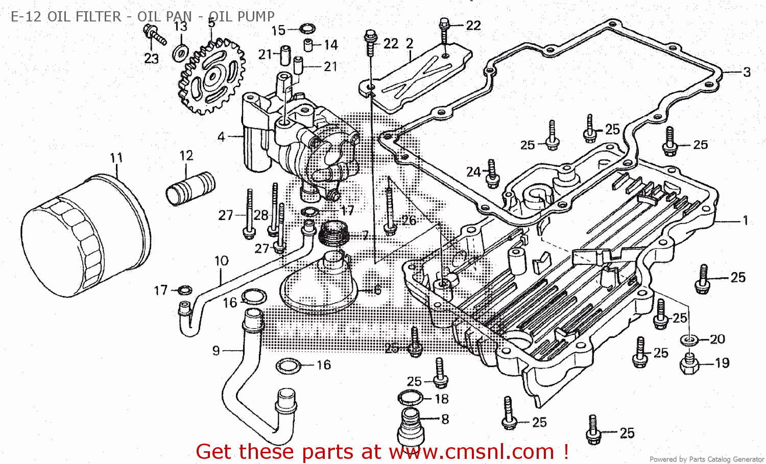 Honda CB750SC 1985 (F) E12 OIL FILTER OIL PAN OIL PUMP buy E12