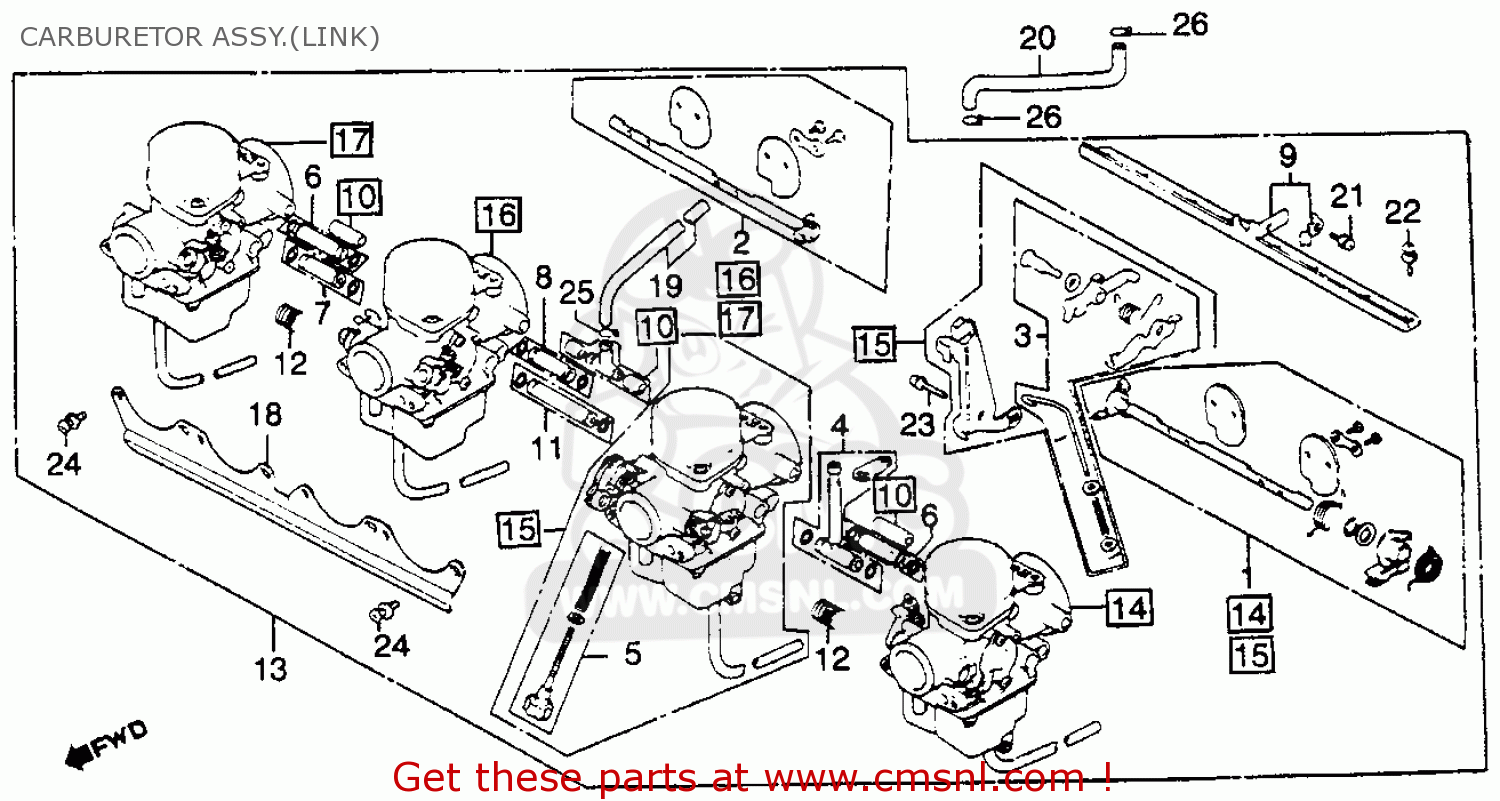 Honda CB900C 900 CUSTOM 1980 (A) USA parts lists and schematics