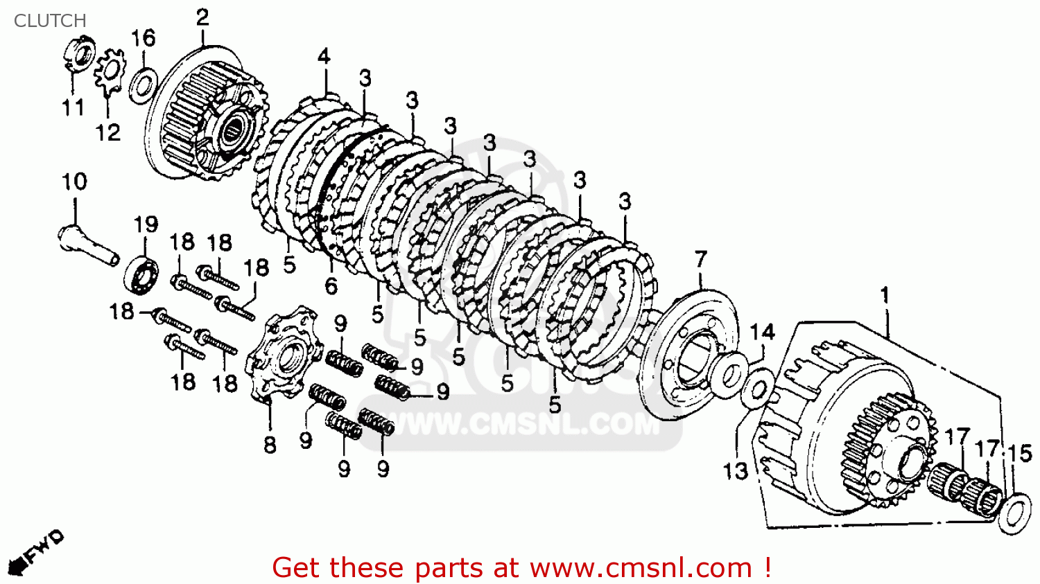 Honda CB900C 900 CUSTOM 1980 (A) USA parts lists and schematics