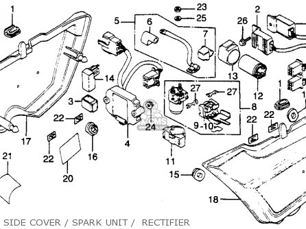 Honda CB900C 900 CUSTOM 1982 (C) USA parts lists and schematics