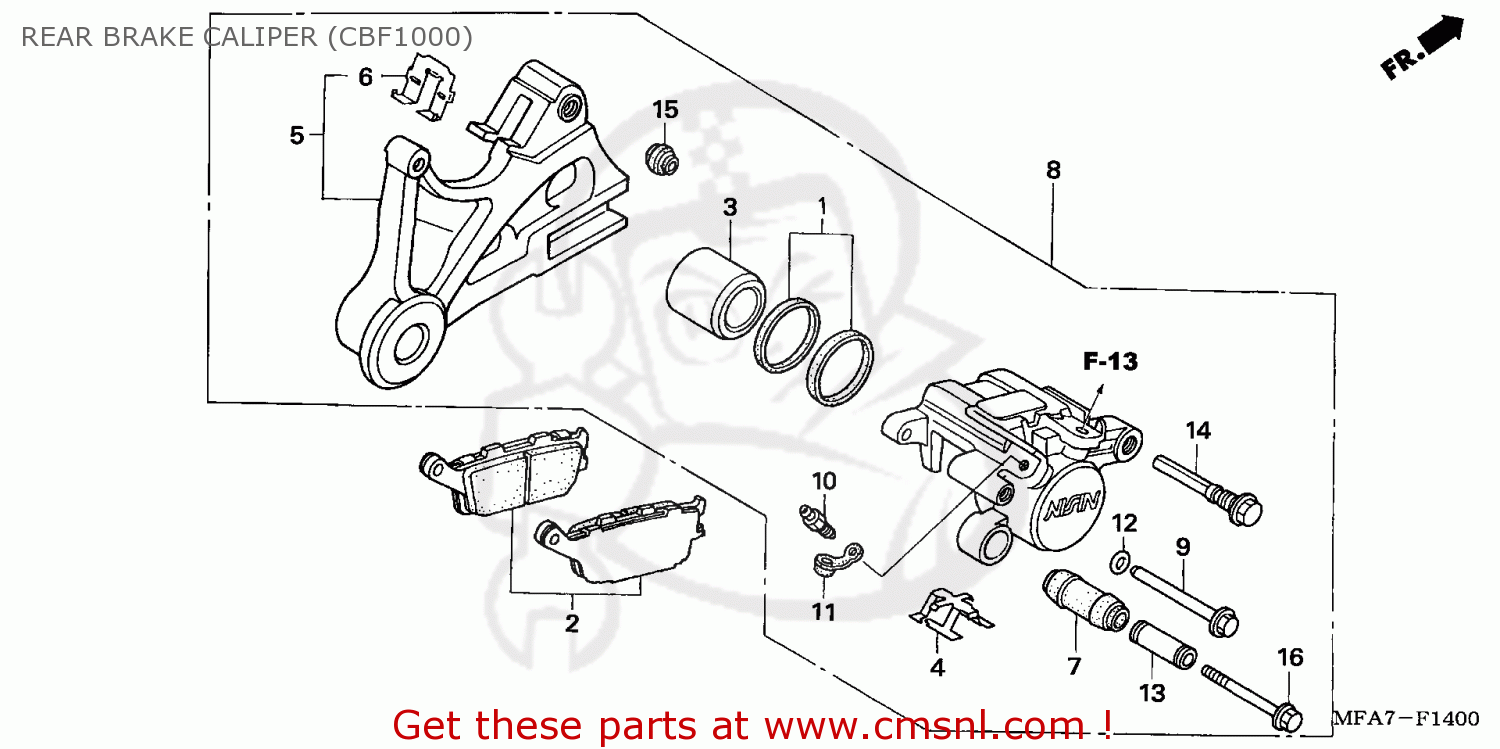 Honda Cbf1000 2006 6 European Direct Sales Rear Brake Caliper Cbf1000 Buy Rear Brake