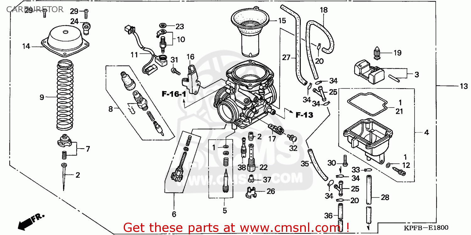 Honda CBF250 2004 (4) ENGLAND CARBURETOR - buy CARBURETOR spares online