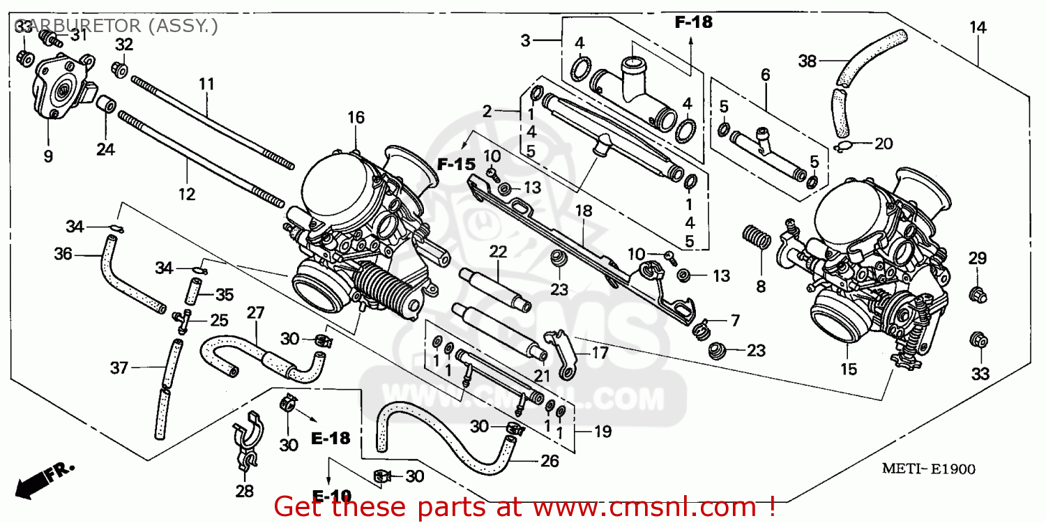 Honda CBF500 2004 (4) EUROPEAN DIRECT SALES CARBURETOR (ASSY.) - buy ...