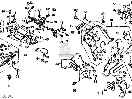 Honda Cbr1000f 1000 Hurricane 1990 (l) Usa parts list ... 91 cbr 1000 wiring diagram 
