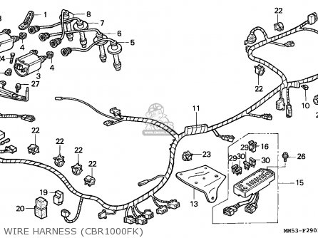 Honda CBR1000F 1989 (K) FRANCE / DB YB parts lists and schematics