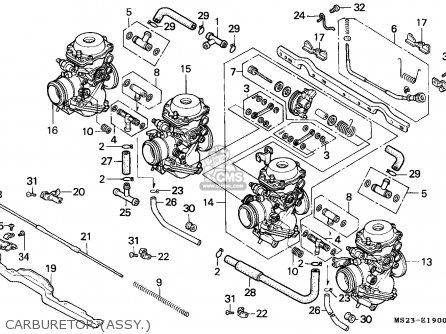 Honda CBR1000F 1991 (M) ENGLAND parts lists and schematics
