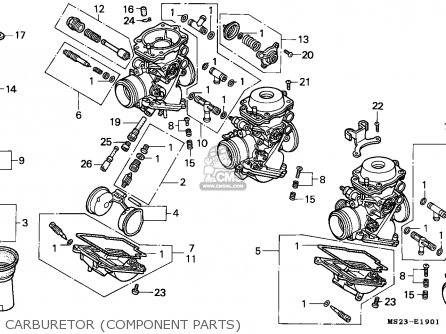 Honda CBR1000F 1990 1991 Parts List Microfiche l94