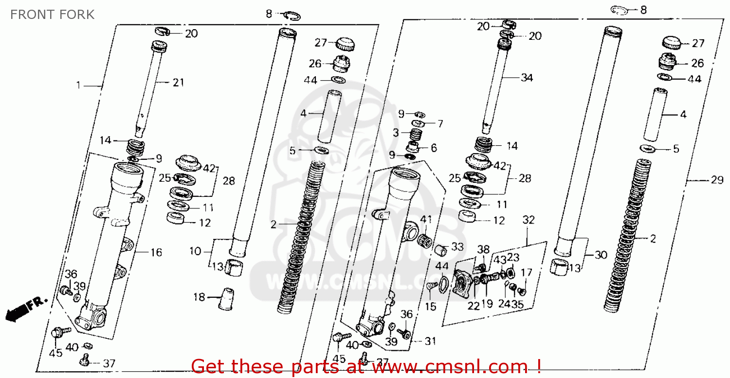 Honda CBR1000F HURRICANE1000 1988 (J) USA CALIFORNIA FRONT FORK