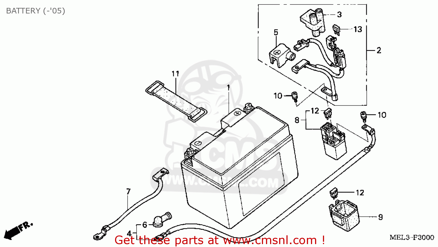 2005 honda cbr1000rr battery