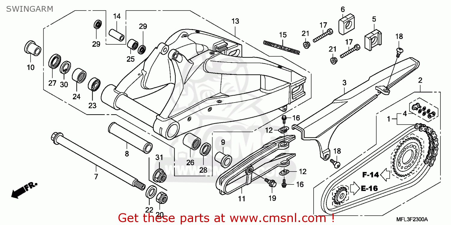 Honda CBR1000RR 2008 (8) EUROPEAN DIRECT SALES SWINGARM buy SWINGARM