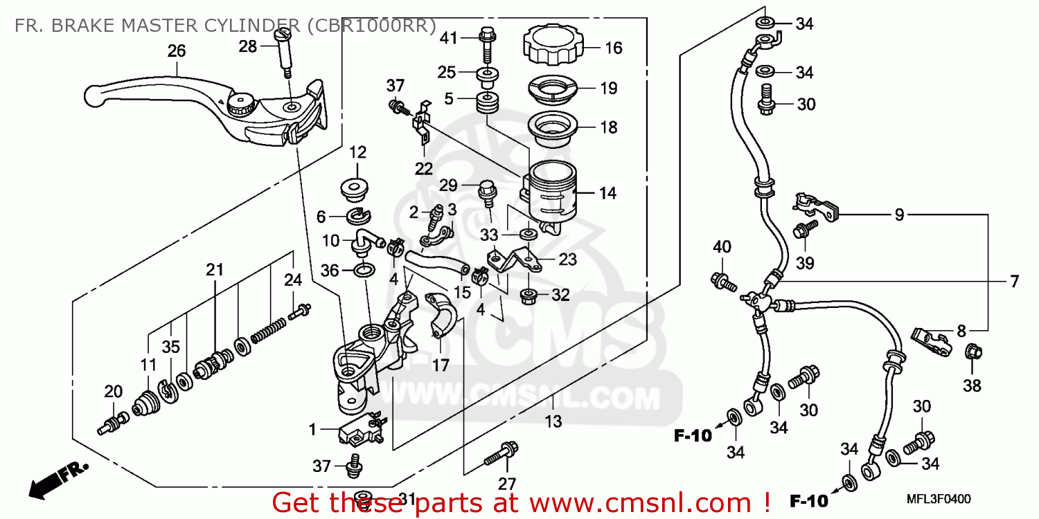 Honda CBR1000RR 2011 (B) FRANCE / ABS FR. BRAKE MASTER CYLINDER