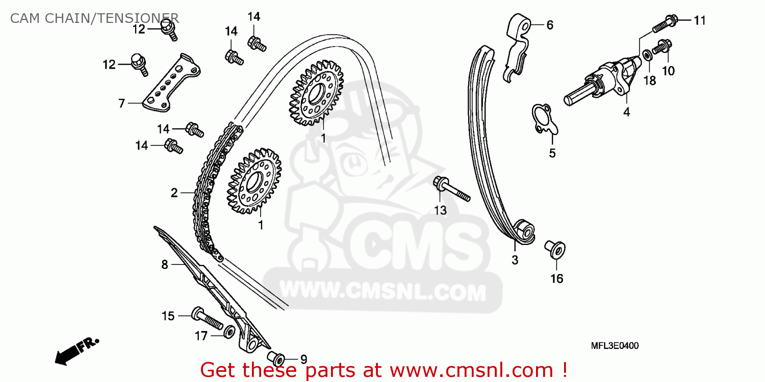 Honda CBR1000RR 2011 (B) KOREA / TYPE 2 REP CAM CHAIN/TENSIONER buy