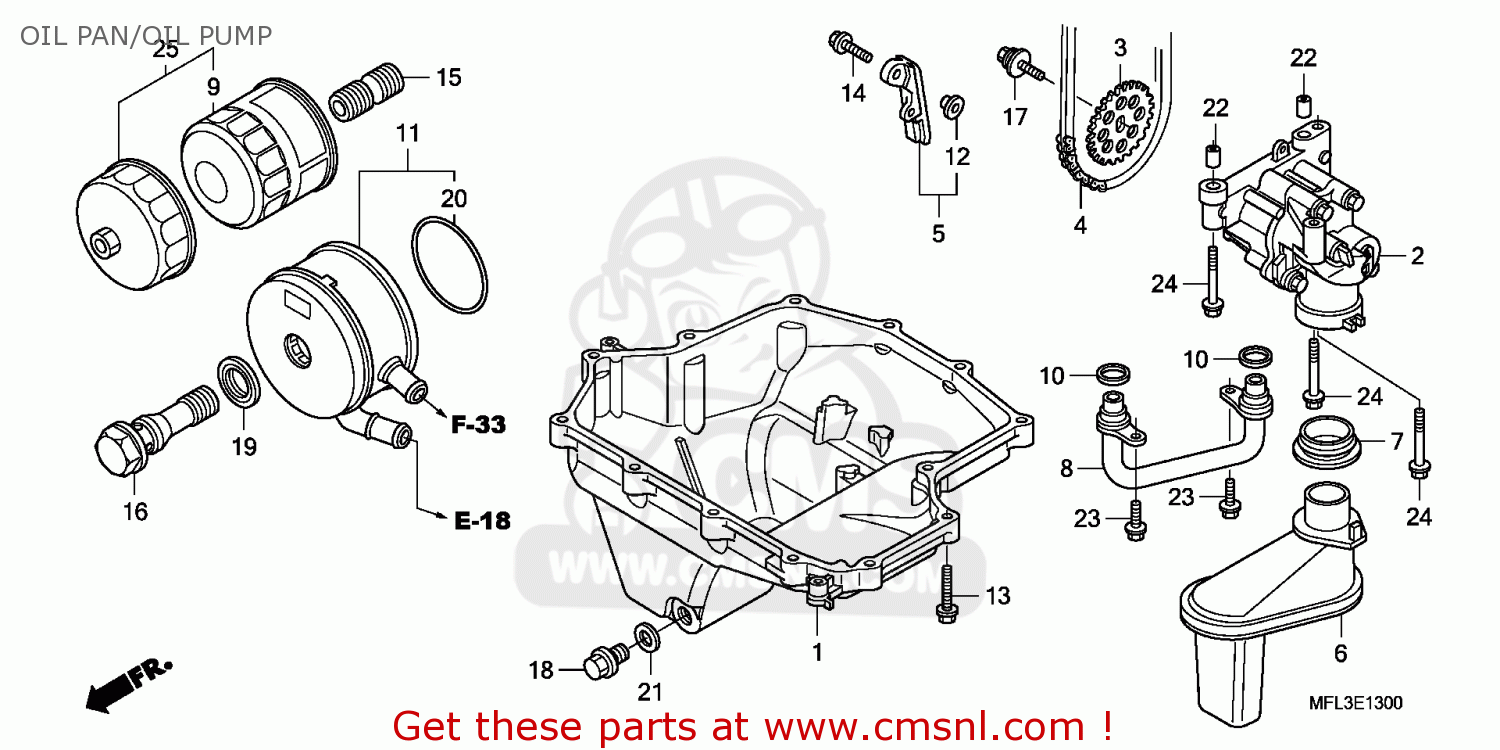 Honda CBR1000RR 2011 (B) KOREA / TYPE 2 REP OIL PAN/OIL PUMP buy OIL