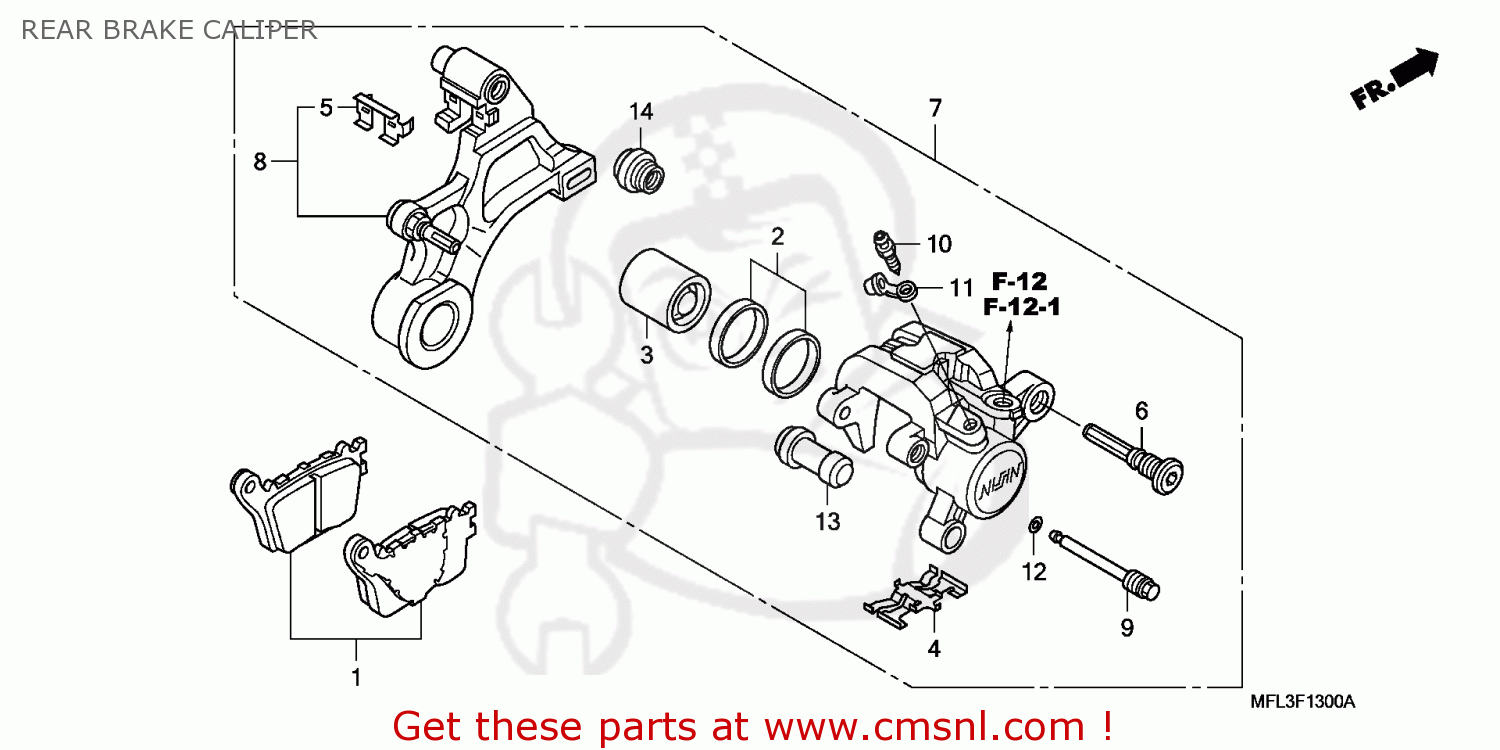 Honda CBR1000RR FIREBLADE 2008 (8) KOREA REAR BRAKE CALIPER buy REAR