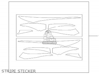 STRIPE STICKER - CBR1100XX SUPERBLACKBIRD 2004 (4) BRAZIL / ASV KPH