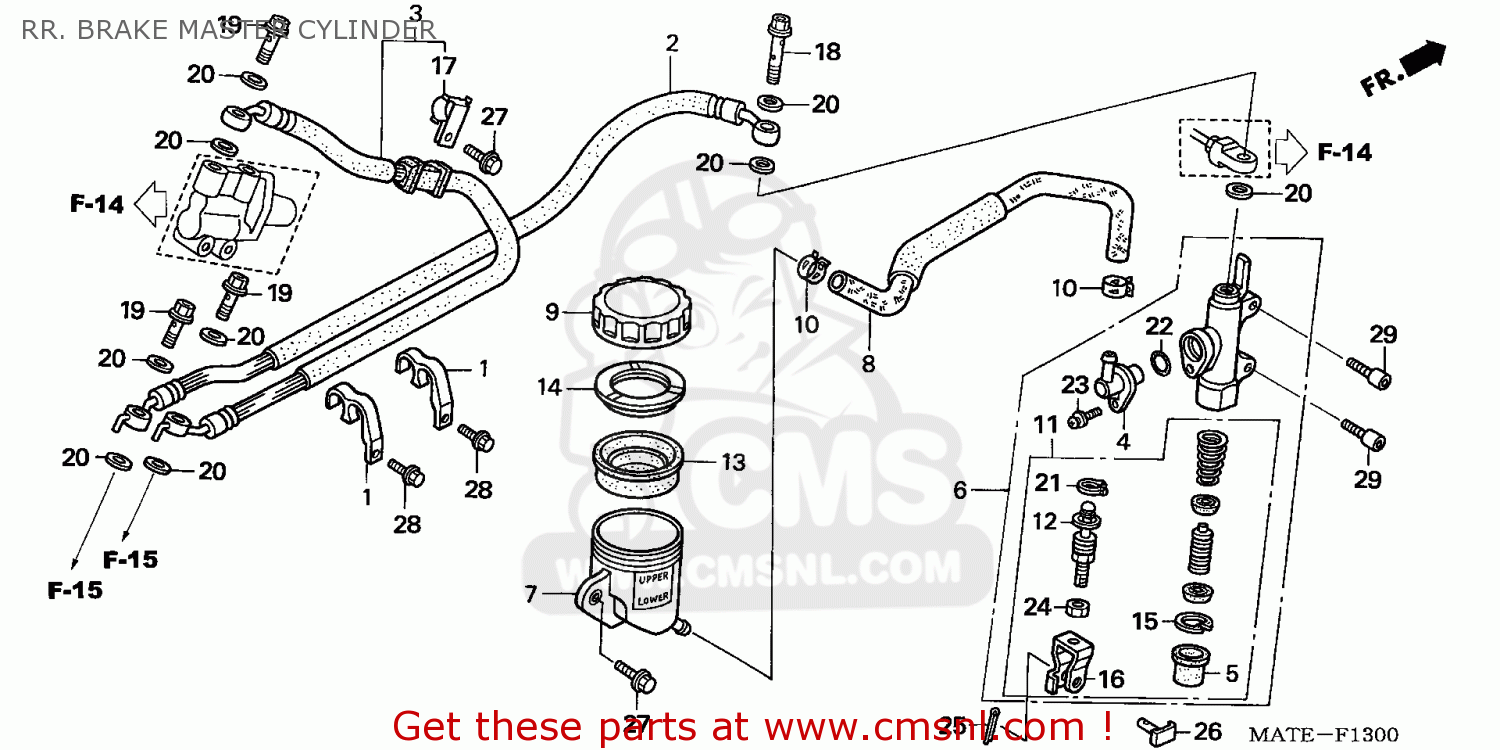 Honda CBR1100XX SUPERBLACKBIRD 2005 (5) AUSTRALIA RR. BRAKE MASTER