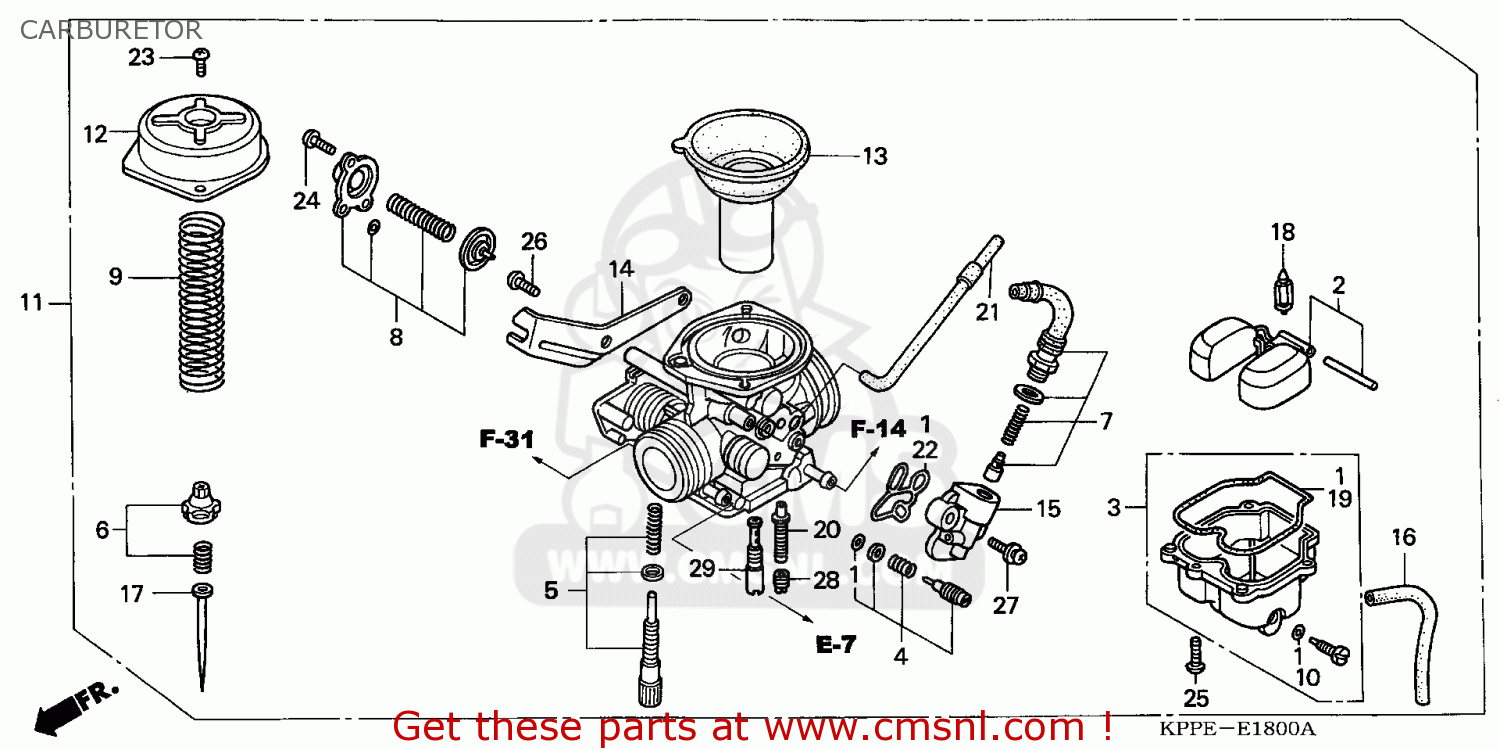 Honda CBR125R 2004 (4) ENGLAND CARBURETOR - buy CARBURETOR spares online