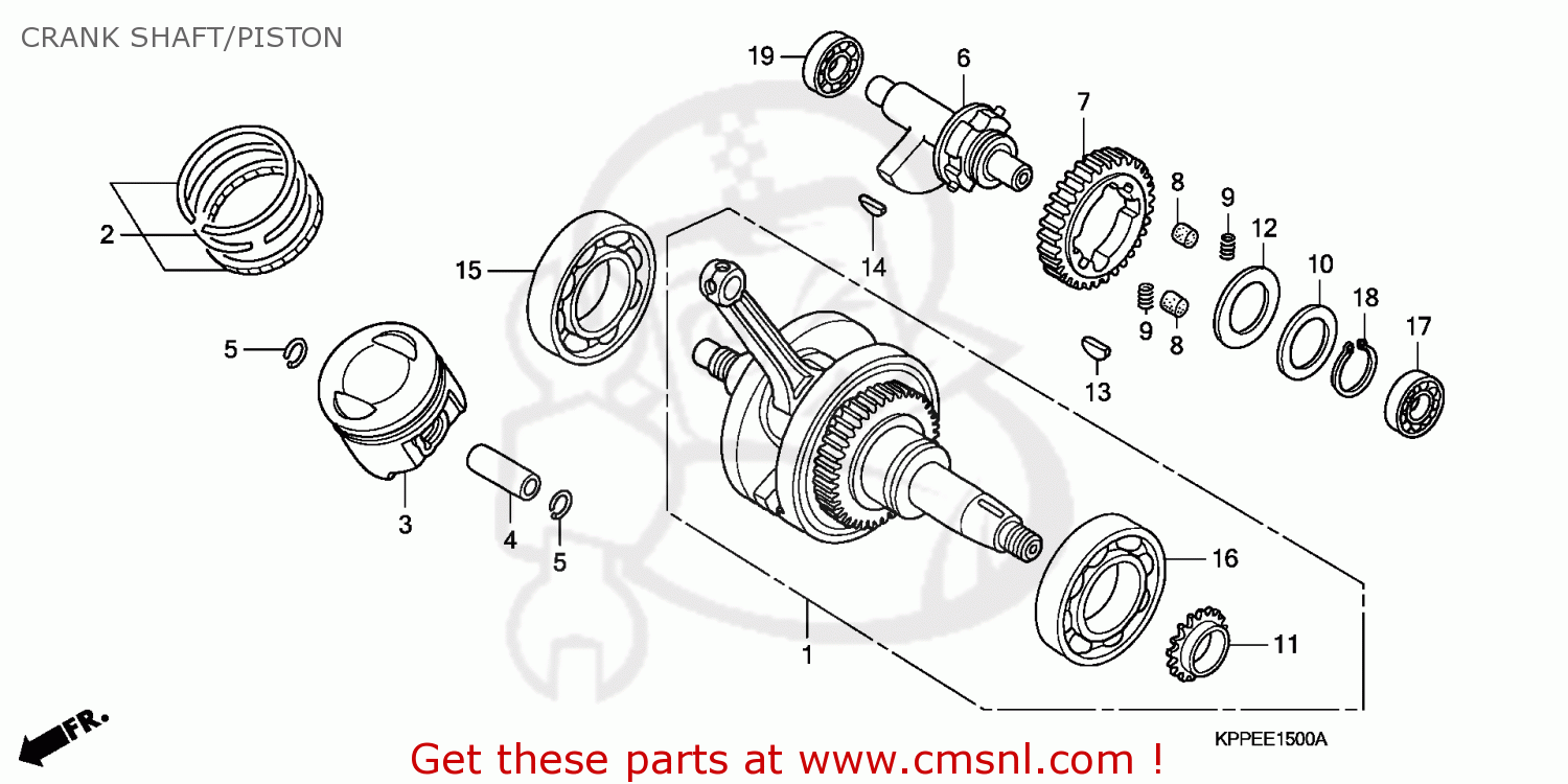 Honda CBR125RW 2007 (7) ENGLAND CRANK SHAFT/PISTON - buy CRANK SHAFT ...