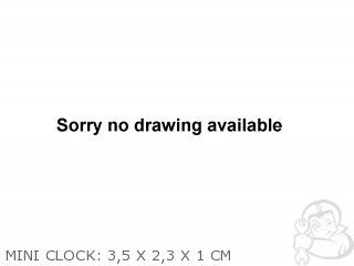 MINI CLOCK: 3,5 X 2,3 X 1 CM - CBR125RW 2010 (A) FRANCE / BLA CMF
