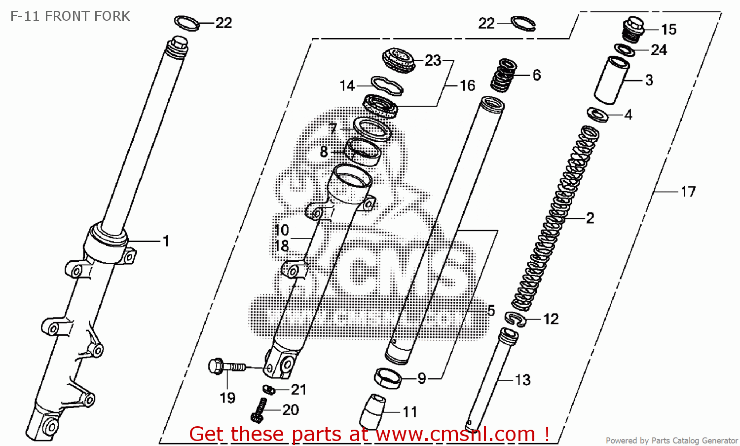 Honda CBR250R 2011 (B) F-11 FRONT FORK - Buy F-11 FRONT FORK Spares Online