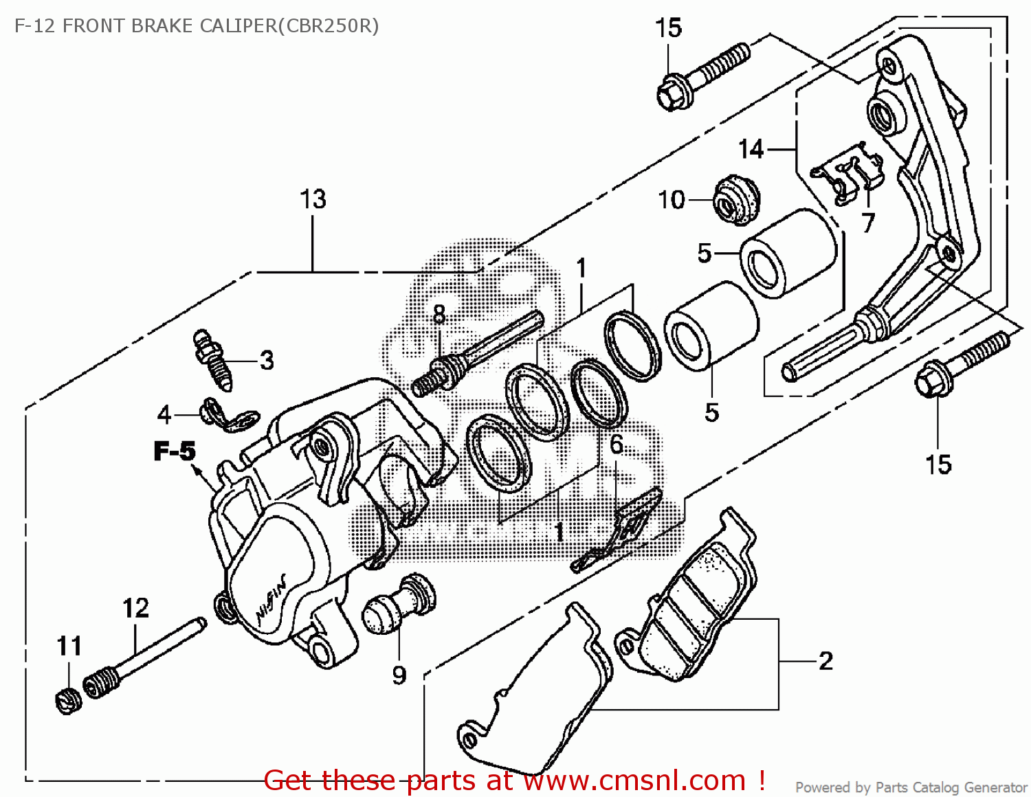 Honda CBR250R 2011 (B) F12 FRONT BRAKE CALIPER(CBR250R) buy F12