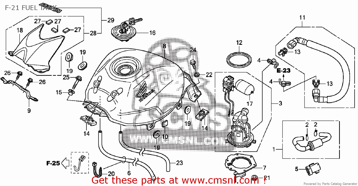 Honda CBR250R 2011 (B) F-21 FUEL TANK - Buy F-21 FUEL TANK Spares Online