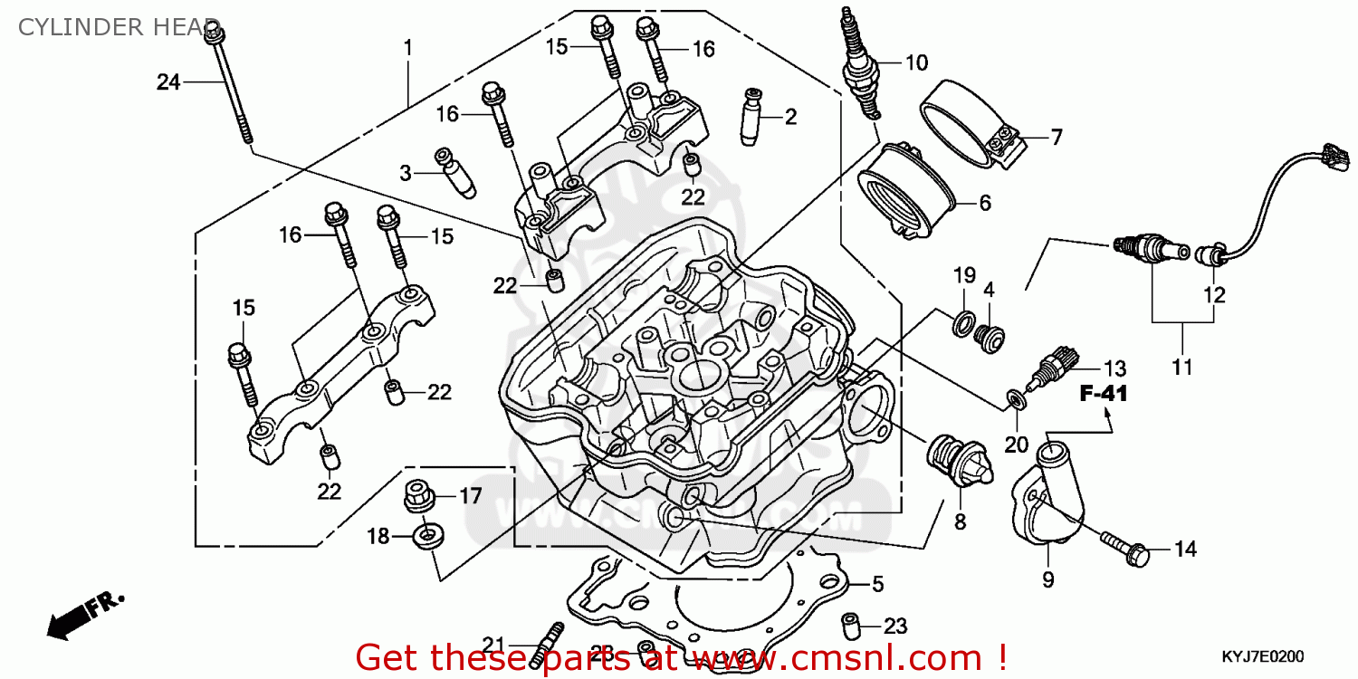 Honda CBR250R 2011 (B) FRANCE / TYPE 2 CMF CYLINDER HEAD - buy CYLINDER ...