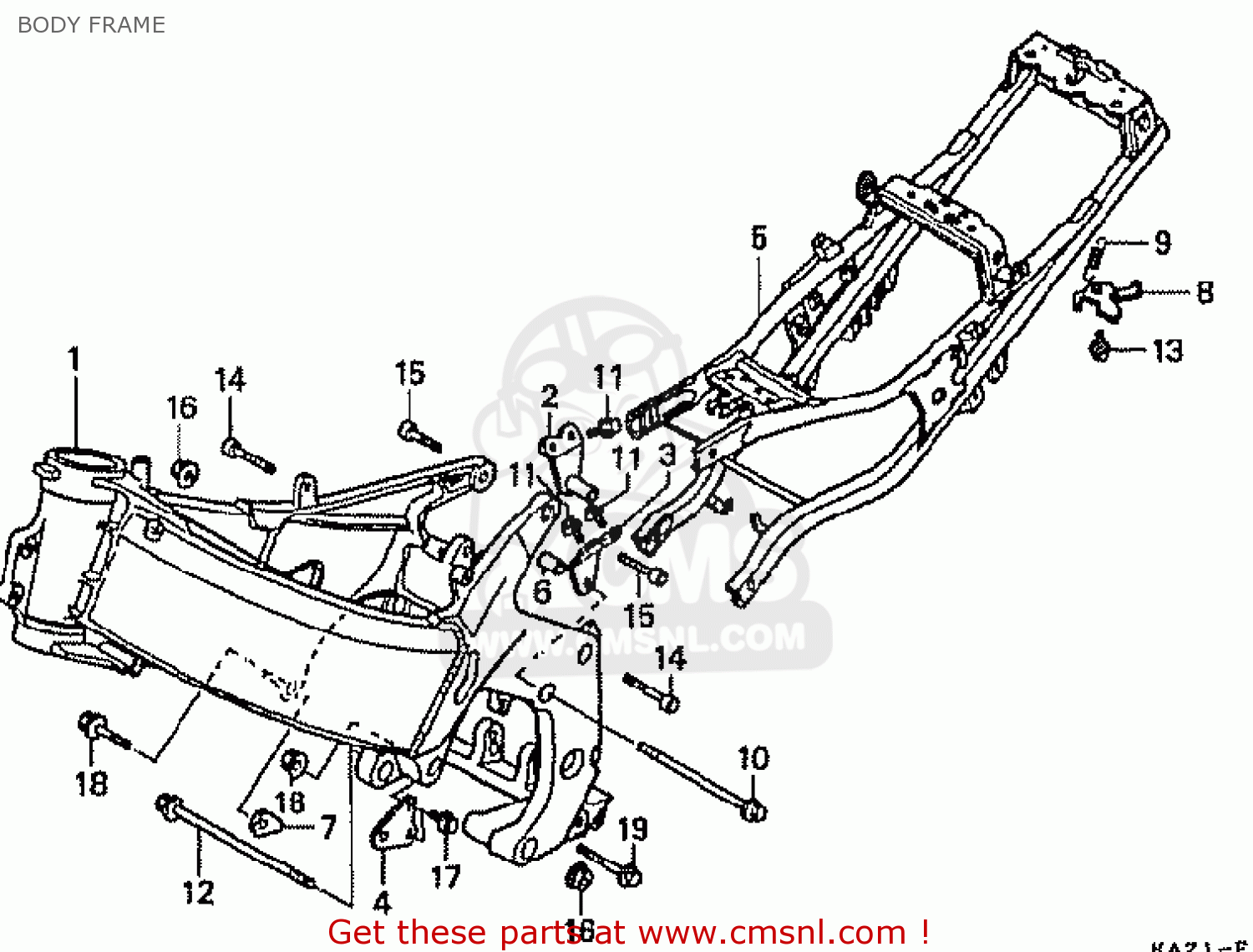 Honda CBR250RR MC22 1990 (L) JAPAN BODY FRAME - buy BODY FRAME 