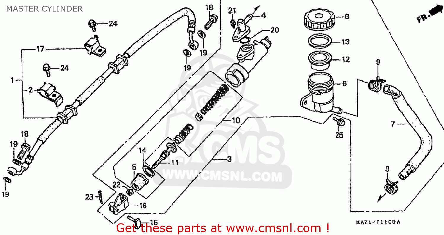Honda CBR250RR MC22 1992 (N) JAPAN MASTER CYLINDER buy MASTER