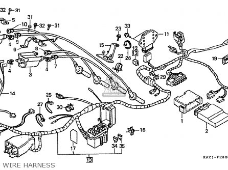Honda CBR250RR MC22 1994 (R) JAPAN / TYPE 2 parts lists ... mc wire diagram horn 