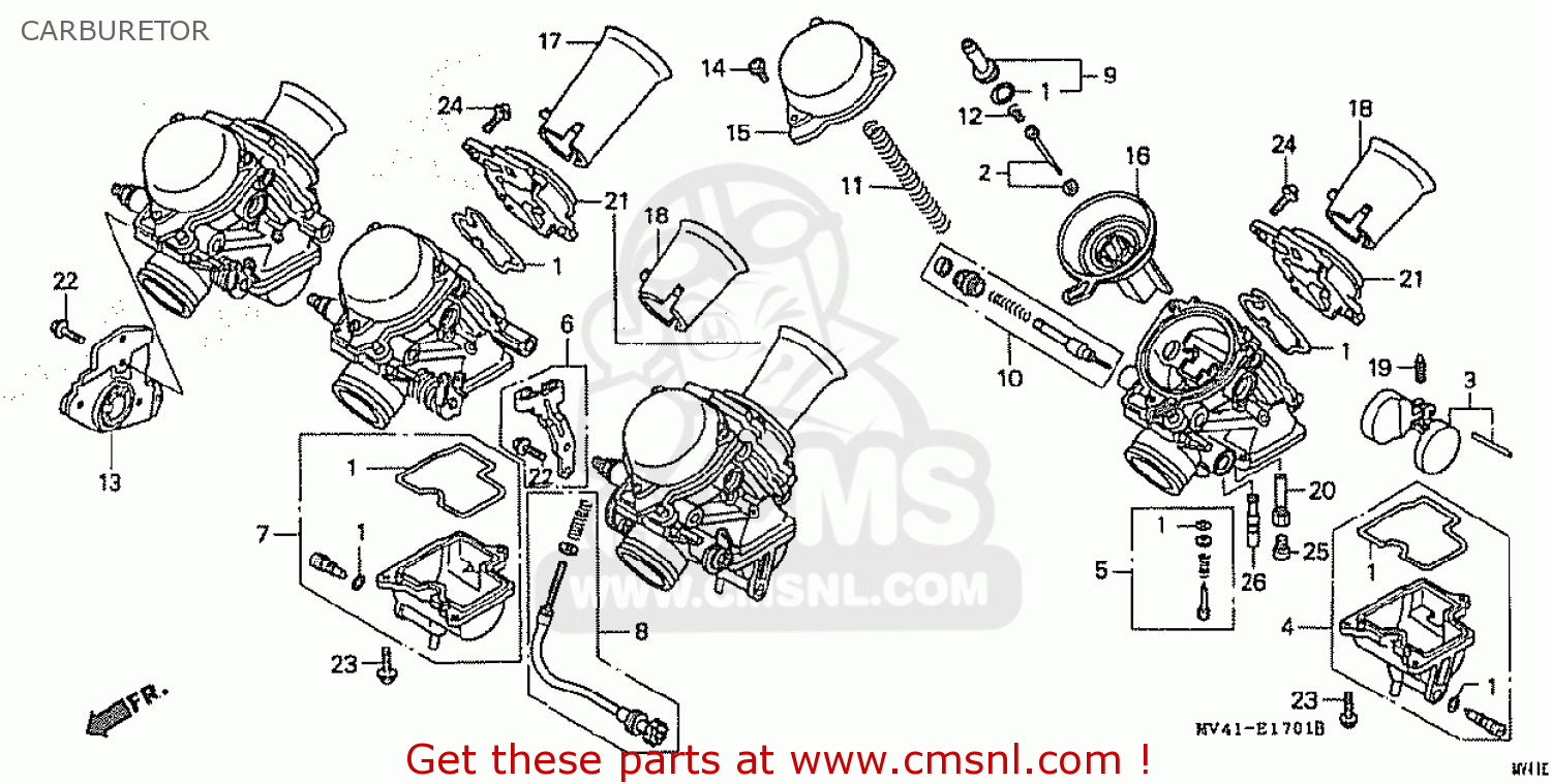 Honda CBR400RR 1992 (N) JAPANESE DOMESTIC / NC29-105 CARBURETOR - buy ...