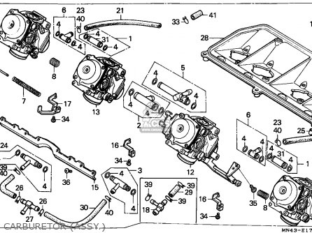 Honda CBR600F HURRICANE 1987 (H) CANADA / MKH parts lists and