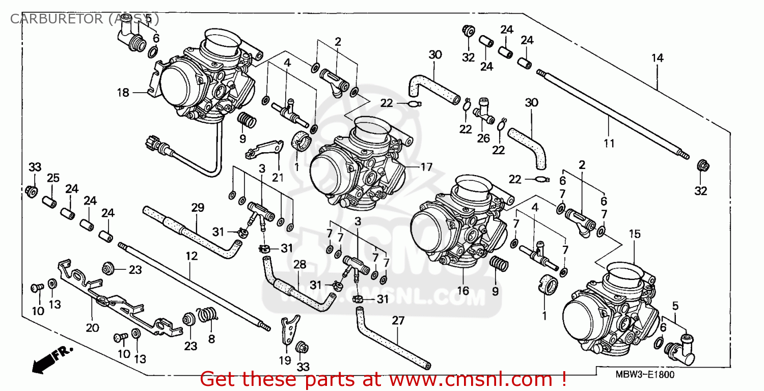 Honda CBR600F HURRICANE 2000 (Y) KOREA CARBURETOR (ASSY.) buy