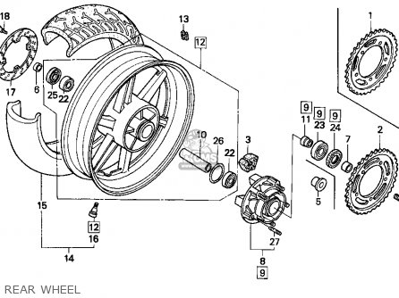 Honda CBR600F2 SUPERSPORT 1993 (P) USA parts lists and schematics