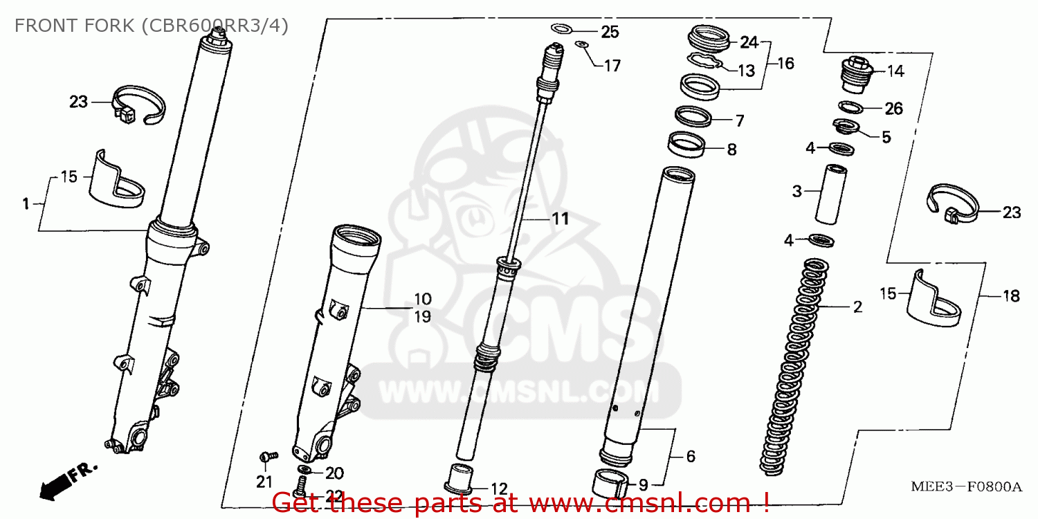 Honda CBR600RR 2003 (3) ENGLAND FRONT FORK (CBR600RR3/4) - buy FRONT