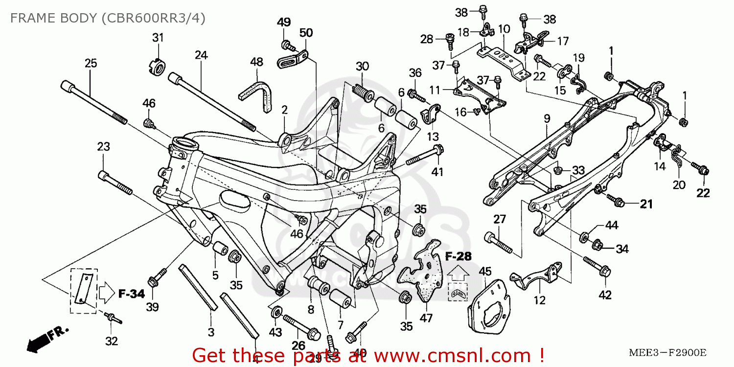 Honda CBR600RR 2003 (3) GERMANY FRAME BODY (CBR600RR3/4) - buy FRAME