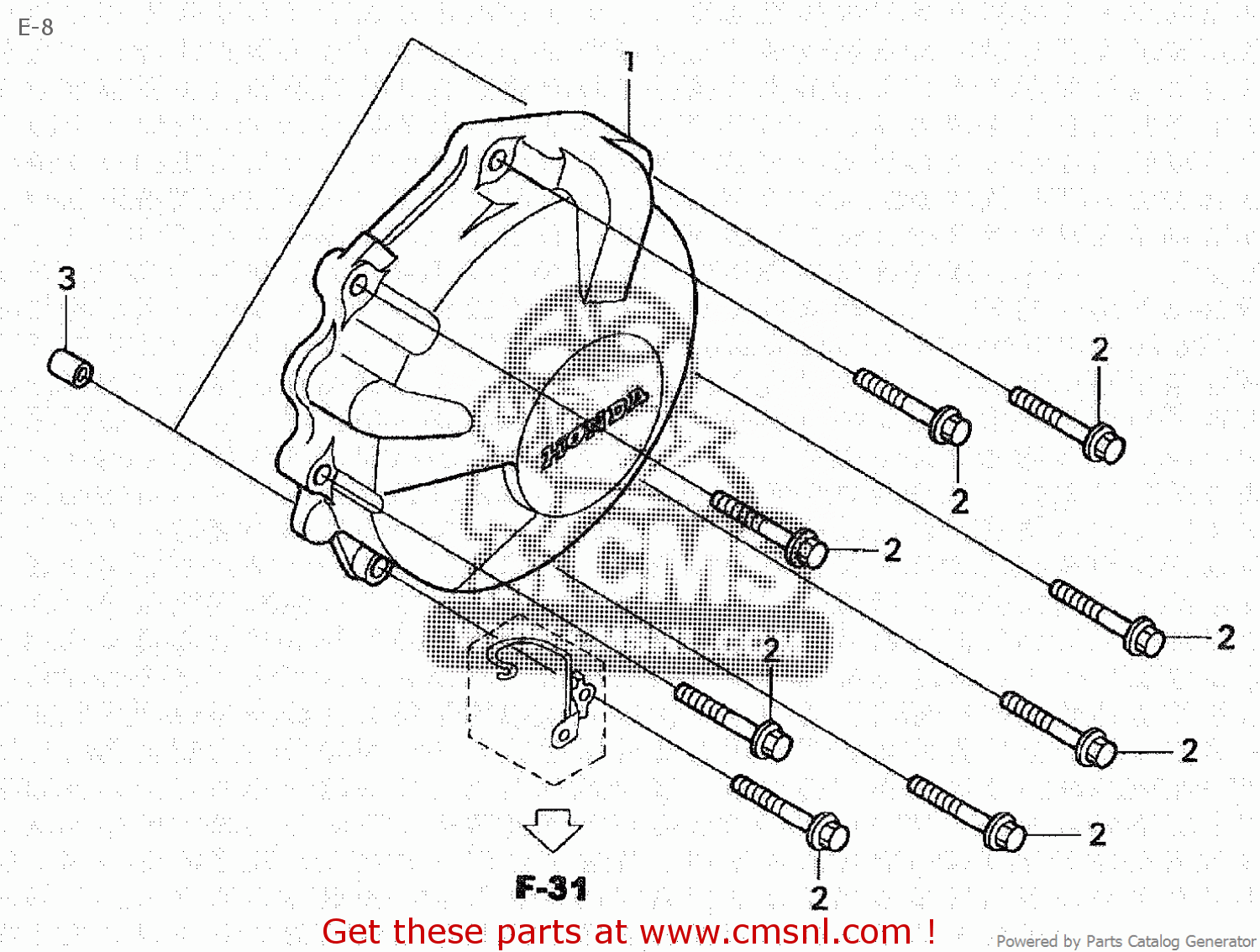Honda CBR600RR 2003 (3) JAPAN PC37-100 E-8 - buy E-8 spares online