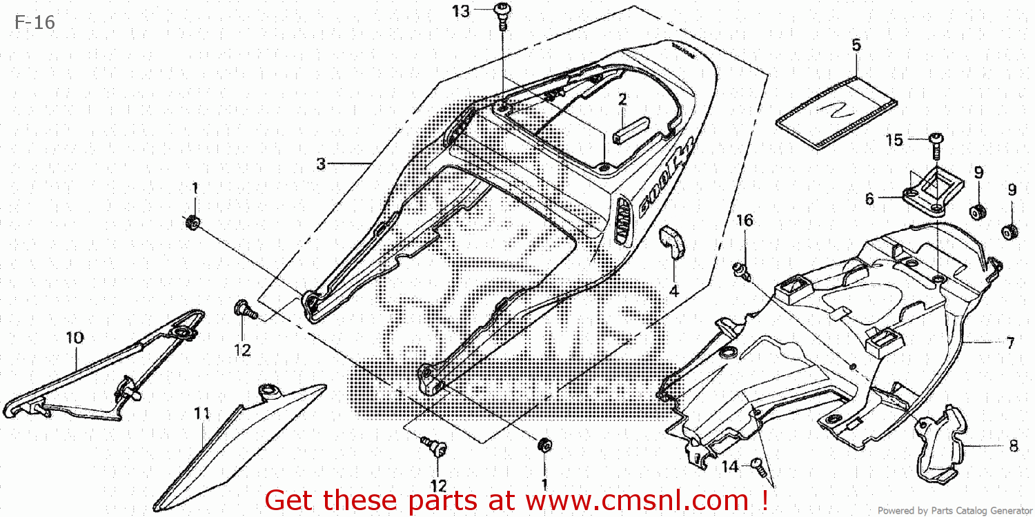 Honda CBR600RR 2003 (3) JAPAN PC37-100 F-16 - buy F-16 spares online