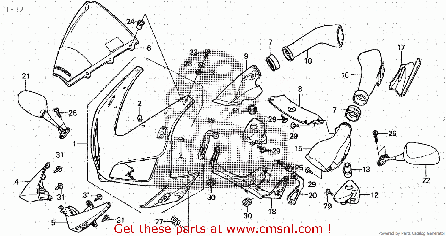 Honda CBR600RR 2003 (3) JAPAN PC37-100 F-32 - buy F-32 spares online