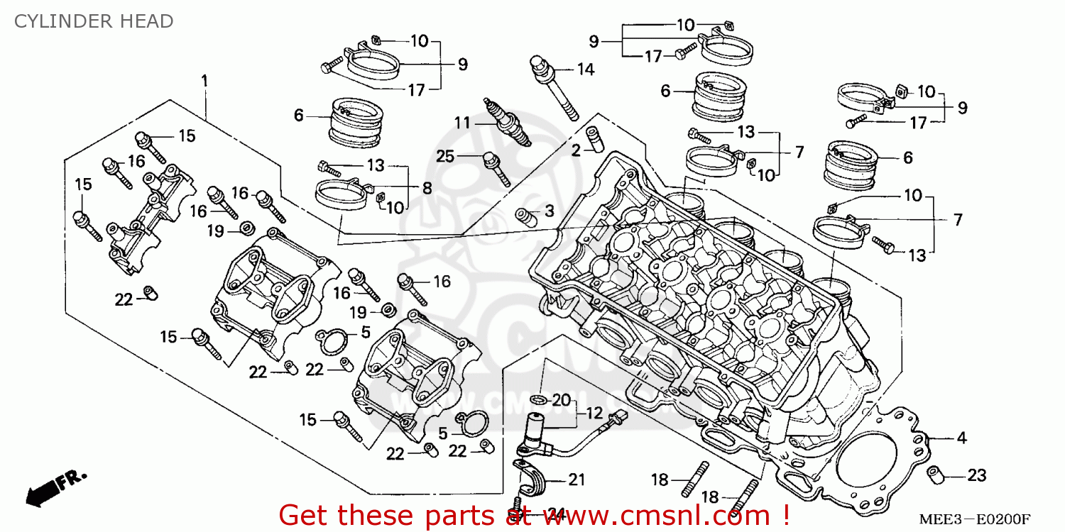 Honda CBR600RR 2006 (6) AUSTRALIA CYLINDER HEAD buy CYLINDER HEAD