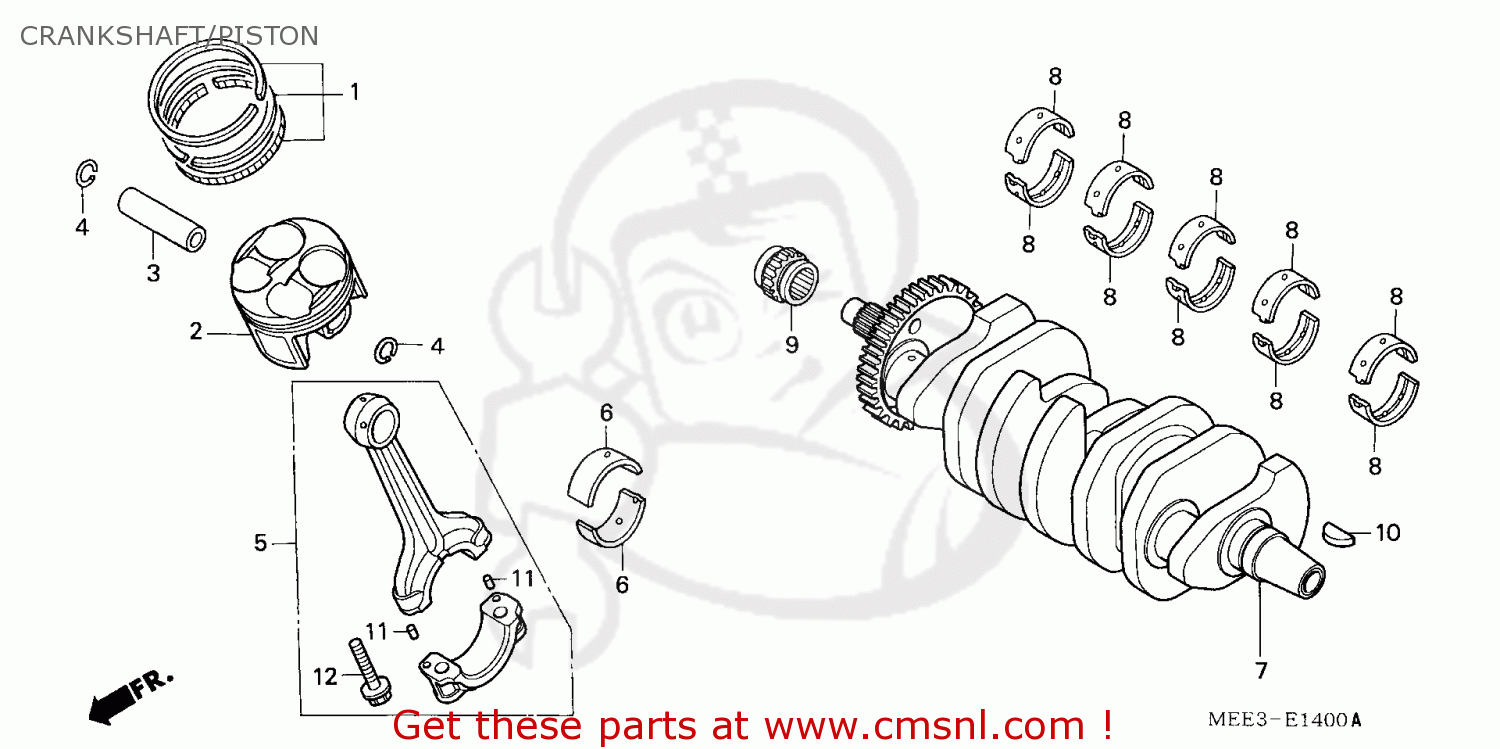 Honda CBR600RR 2006 (6) GERMANY / SPC CRANKSHAFT/PISTON - buy ...