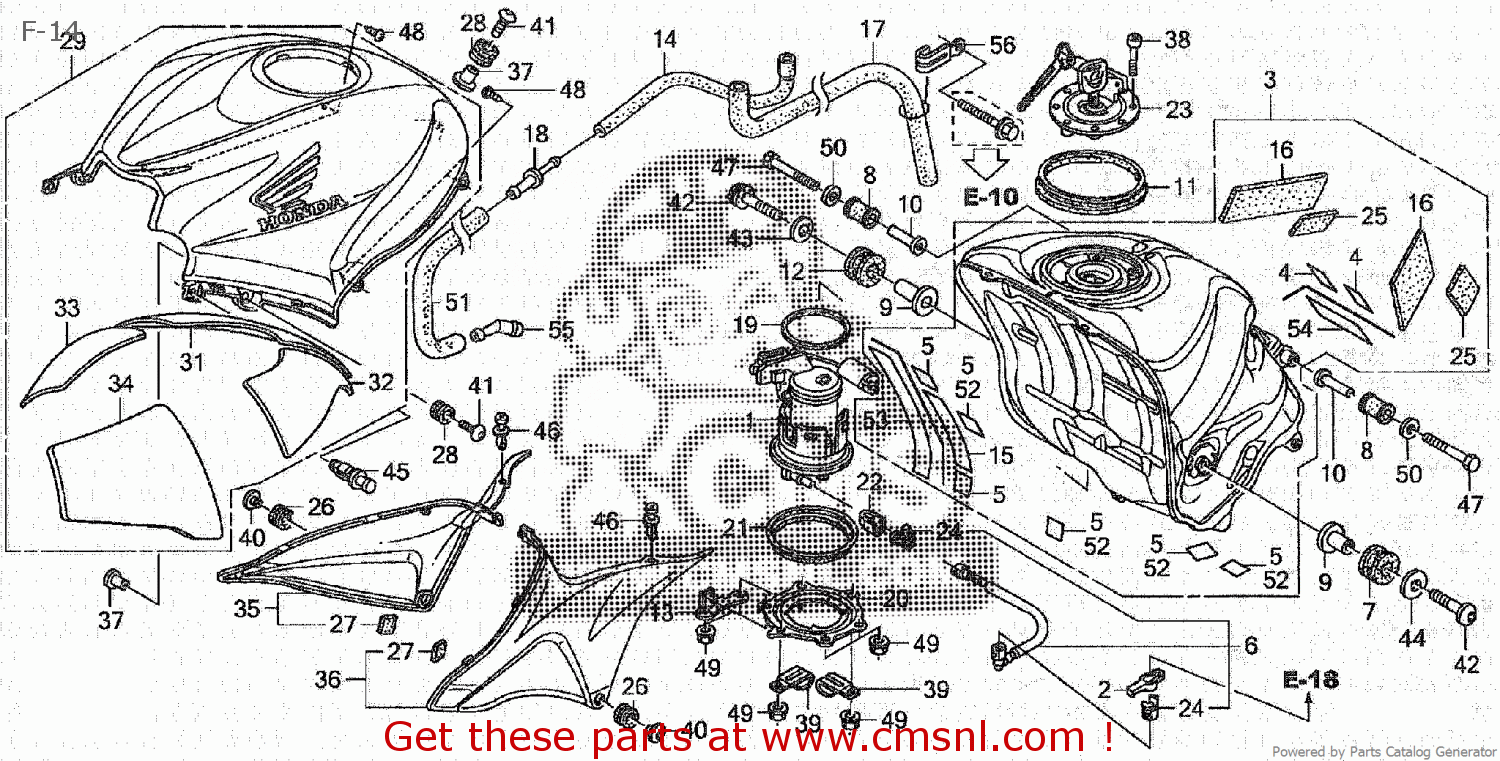 Honda CBR600RR 2007 (7) JAPAN PC40-100 F-14 - buy F-14 spares online