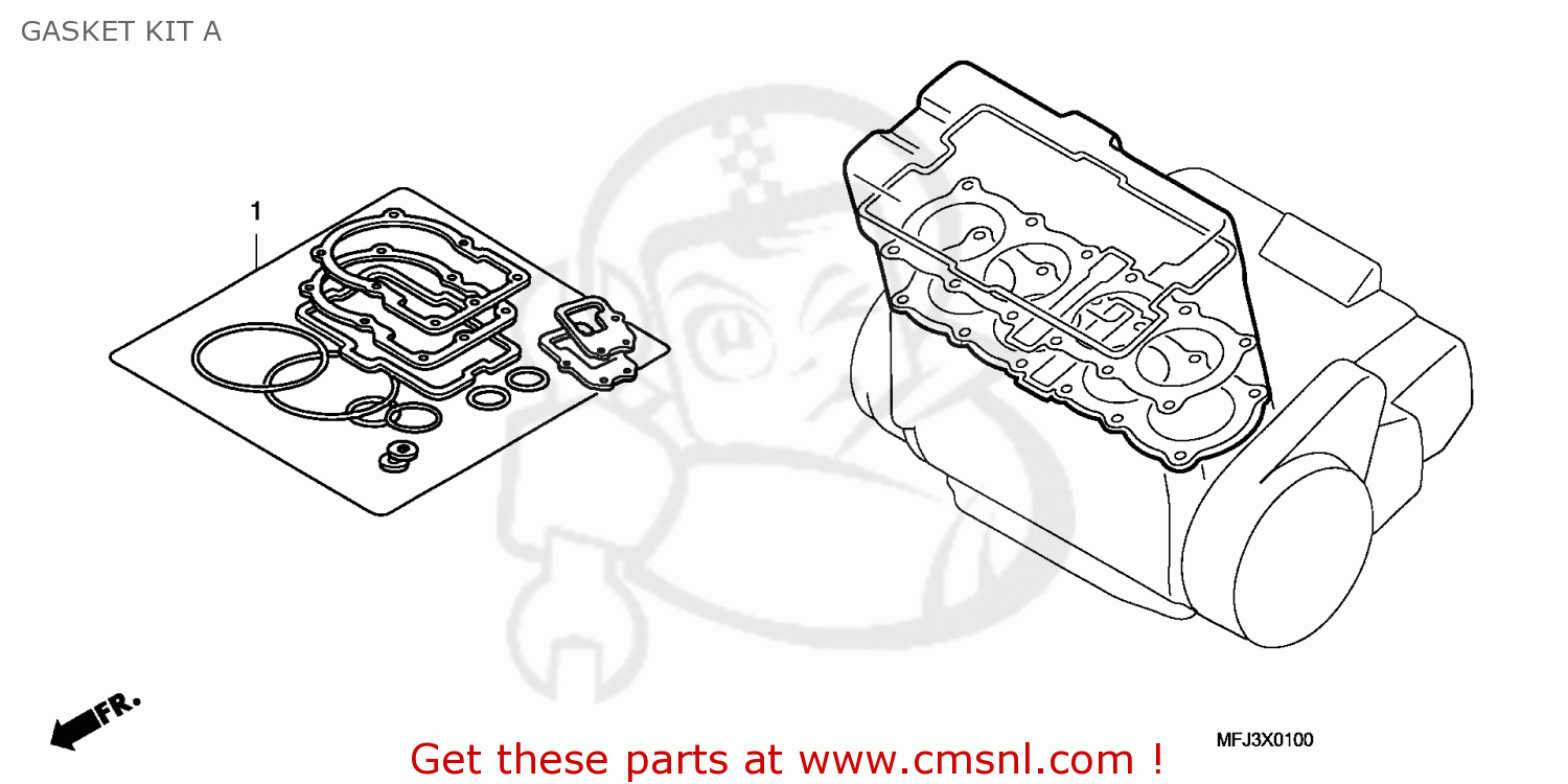 Honda CBR600RR 2008 (8) EUROPEAN DIRECT SALES / TYPE 2 SPC GASKET KIT A