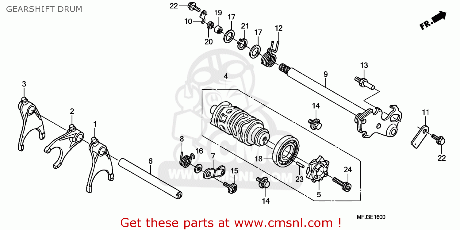 Honda CBR600RR 2011 (B) ENGLAND GEARSHIFT DRUM - buy GEARSHIFT DRUM ...