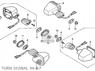 Honda CBR900RR 1996 (T) USA CALIFORNIA parts lists and schematics