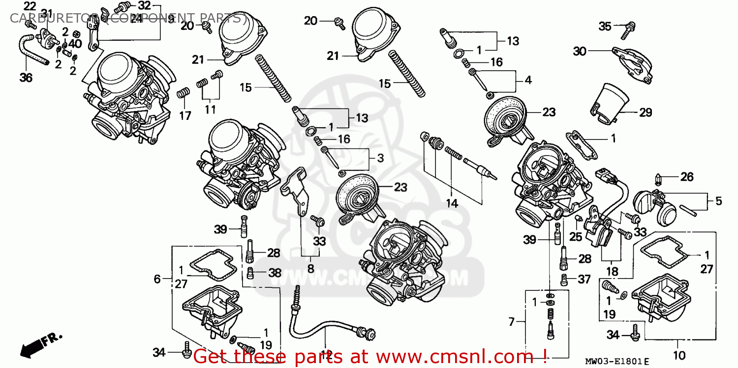 Honda CBR900RR FIREBLADE 1995 (S) ENGLAND CARBURETOR ... 1995 honda cbr900rr wiring diagram 