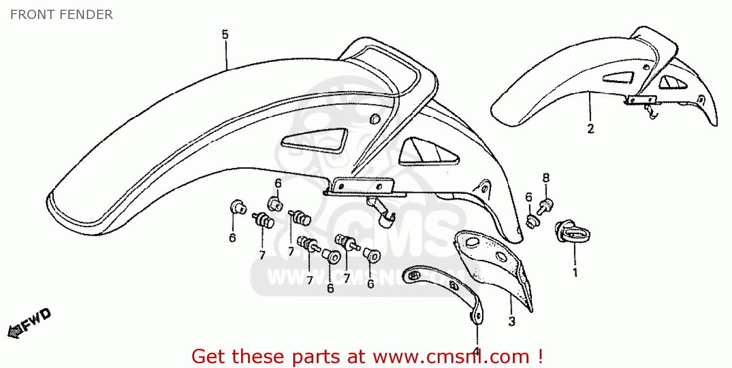 Honda CBX1000 SUPERSPORT 1981 (B) ENGLAND FRONT FENDER - buy FRONT ...