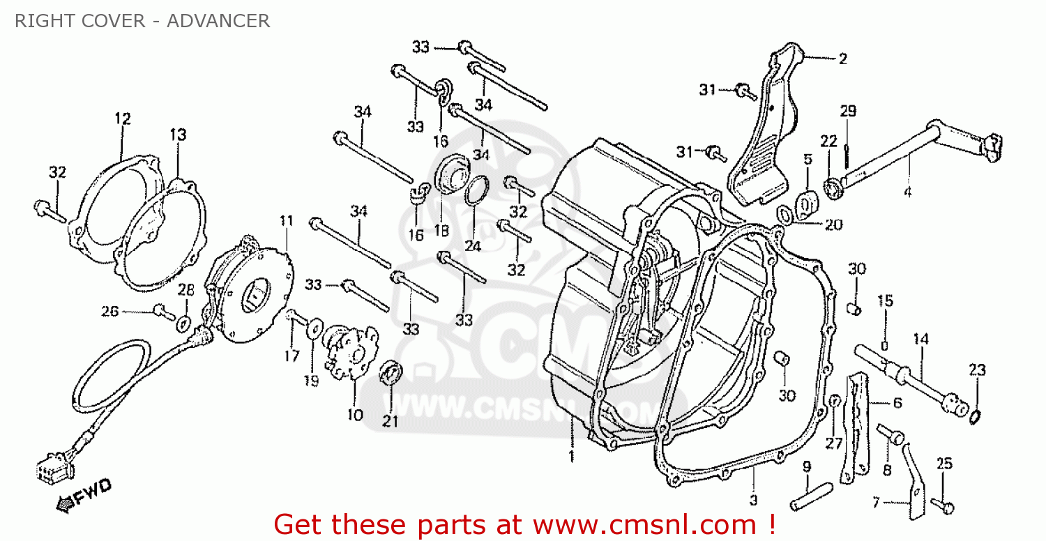 Honda CBX1000 SUPERSPORT 1982 (C) GERMANY RIGHT COVER - ADVANCER - buy  RIGHT COVER - ADVANCER spares online